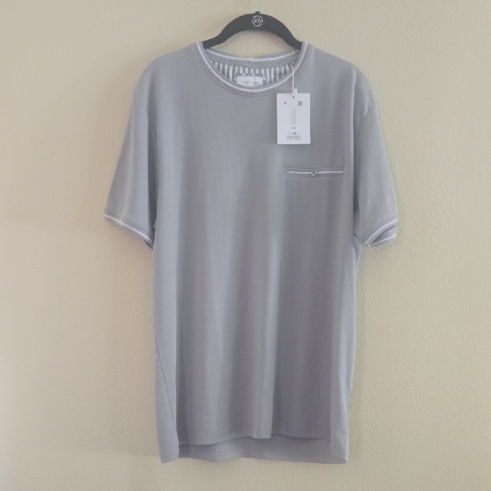 Cactus Light Gray Men's Short Sleeve Tee